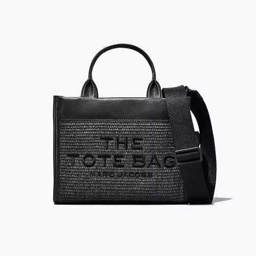 Marc Jacobs THE WOVEN DTM MINI TOTE BAG BLACK