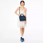 Сумка-тоут Marc Jacobs THE LEATHER MINI TOTE BAG BLUE SEA